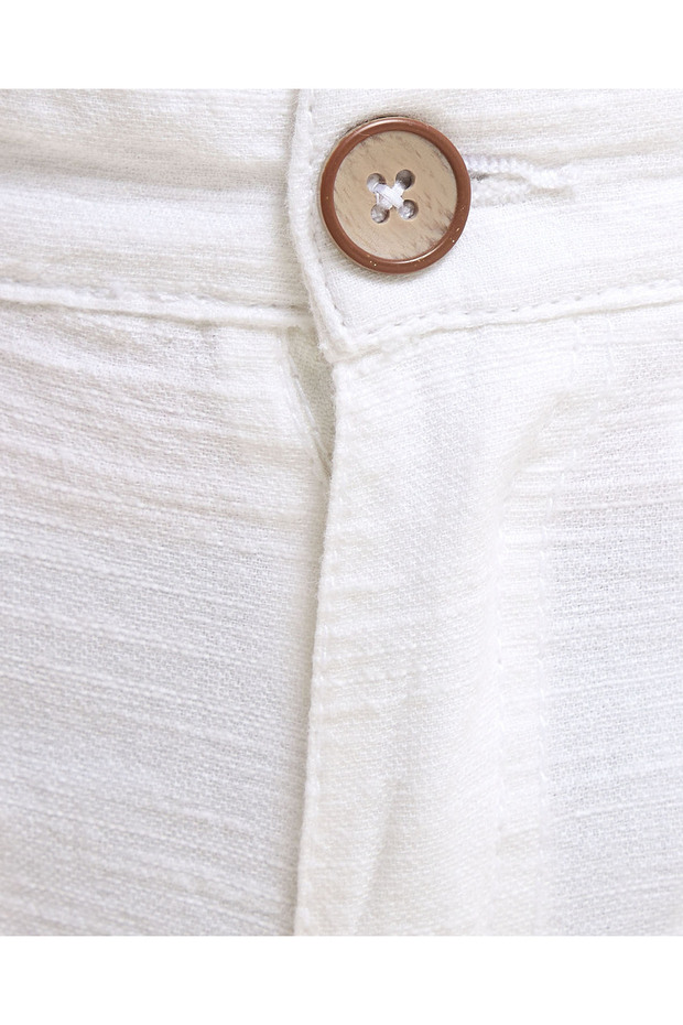 Solid Shorts with Button Closure - 6