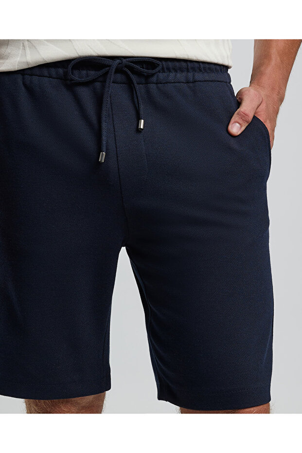 Solid Shorts with Button Closure - 3