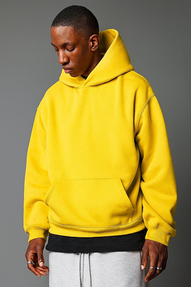 Plain Color Unisex Printed Sweatshirt