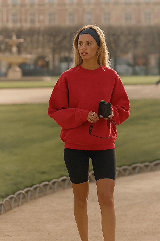 3 Yarn Combed Cotton Solid Color Women's Sweatshirt