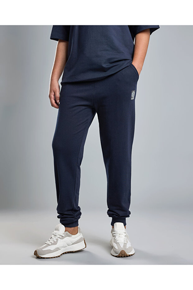 Print Detail Joggers with Elastic Waist - 2