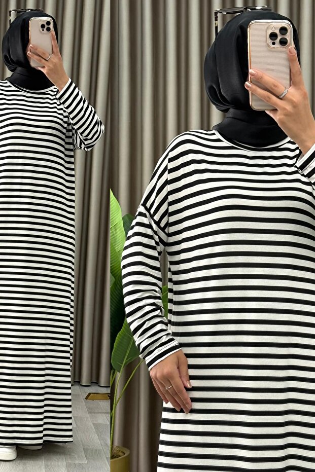 ÇİZGİLİ ELBİSE - 3