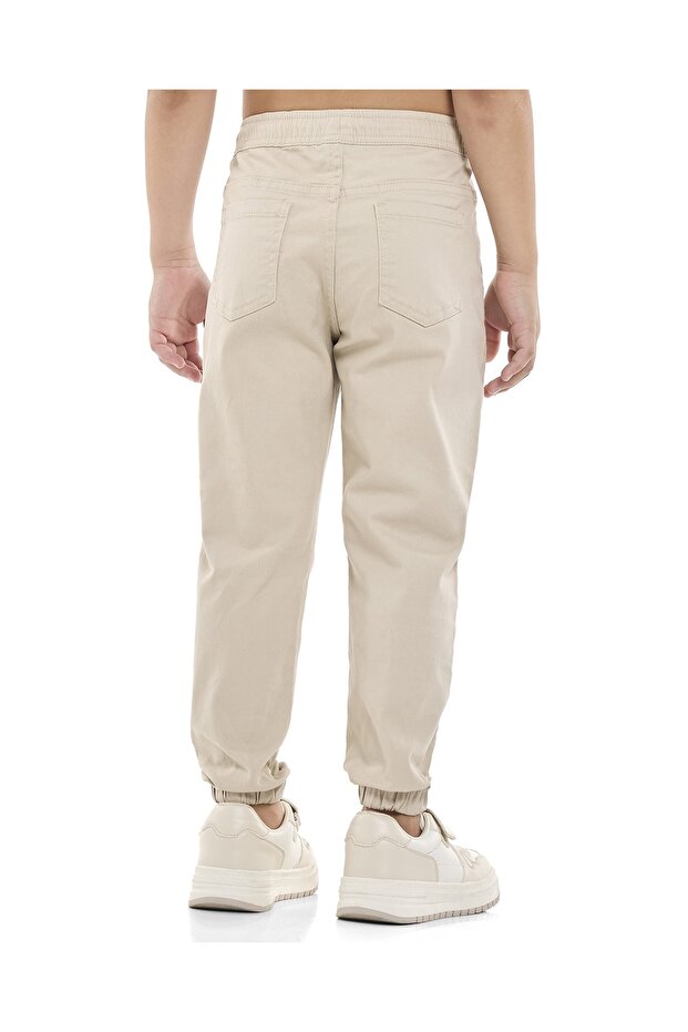 Solid Jogger Pants with Drawstring Waist - 4