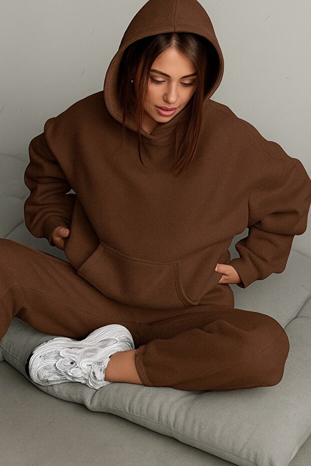 3 Yarn Combed Cotton Unisex Solid Color Sweatshirt