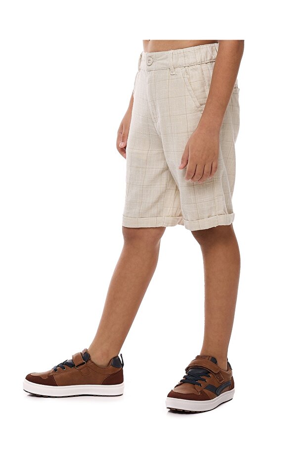 Woven Shorts with Button Closure - 3