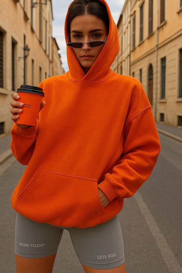 3 Yarn Combed Cotton Unisex Solid Color Sweatshirt