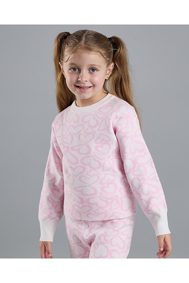 Heart Patterned Clothing Set - 4