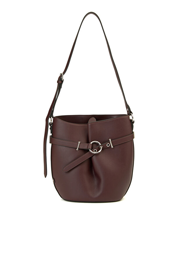 Bordo Kadın Postacı Çanta - 1