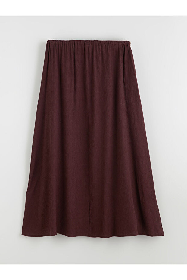 Sparkling Choices from Shining Store |   Elastic Waist Textured Flared Skirt - 6