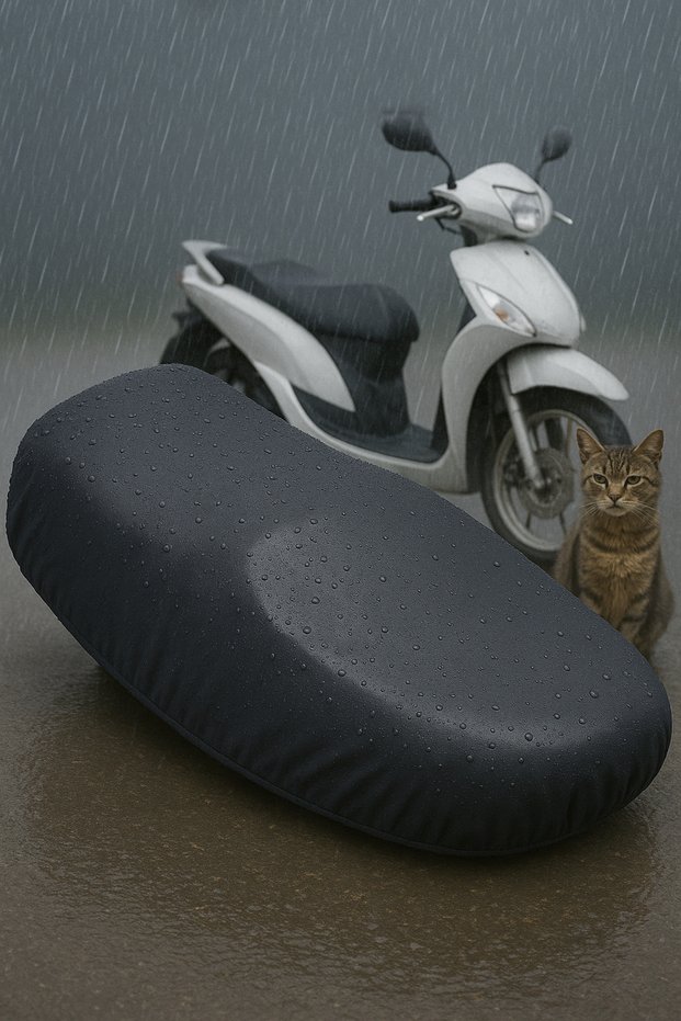 Black Honda Activa 125 Delux 2024 Leather Saddle Cover Tarpaulin-
