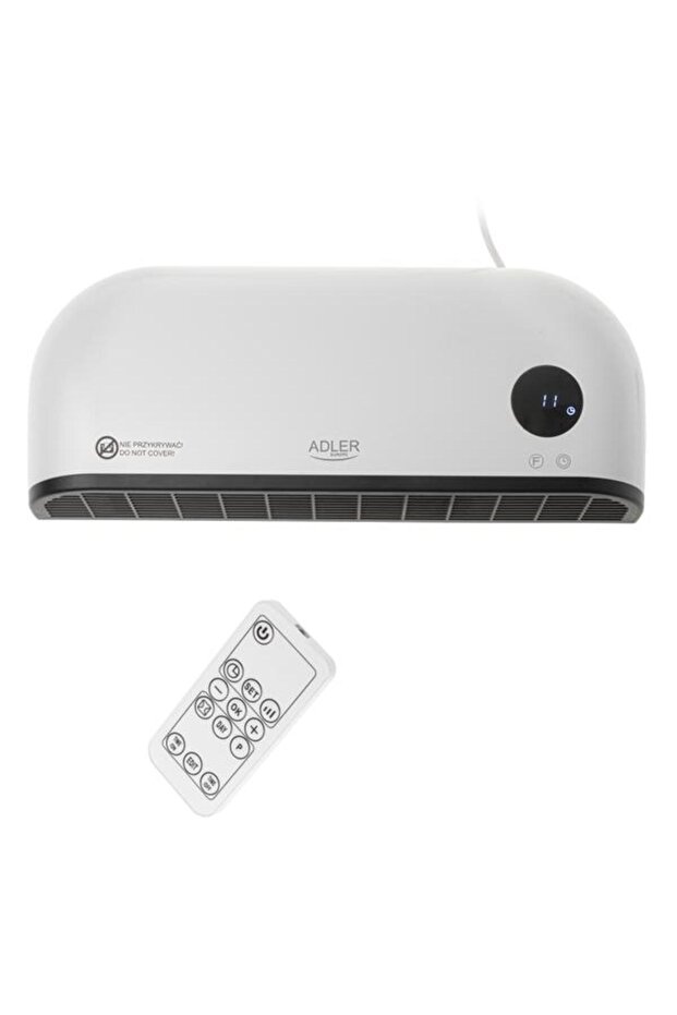 Aeroterma de perete AD 7751, 2000 W, Programare cu timer, USB-C (Negru/Alb) - 2