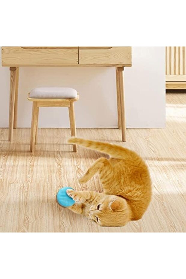 Interactive Smart Cat Ball, Automatic Cat Toys with LED Light, 360° Rotating Smart Kitten To - 6