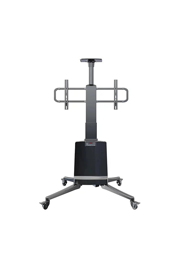 Skill Tech SH TW85 Motorized Telescopic TV Stand – 55–85", VESA 600x400, 68.2kg, Silver