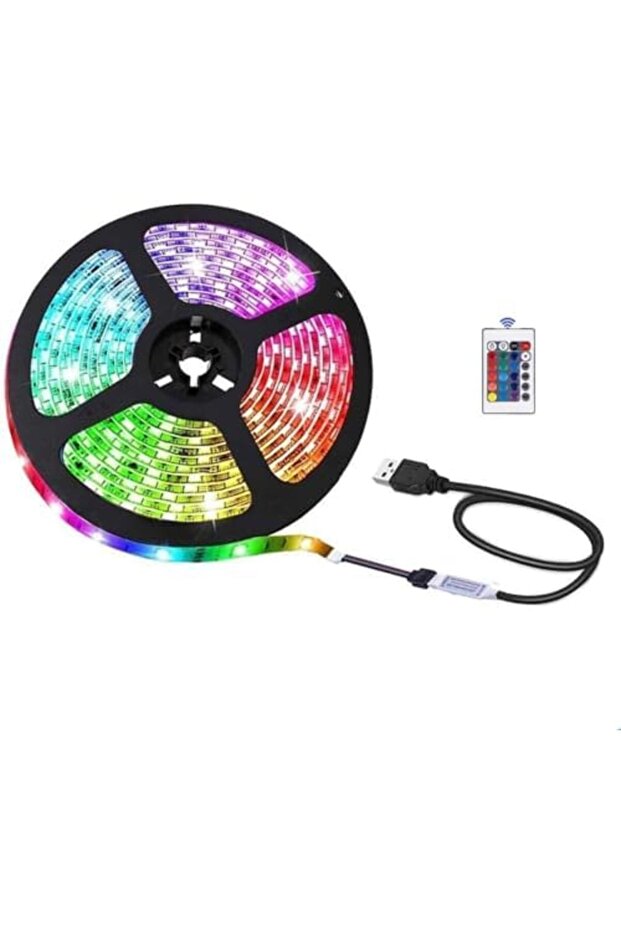 NEW USB LED Strip Lights and Remote Control, 9.84FT/3M, 5050 RGB Flexible Color, 5 Volts Safe and To