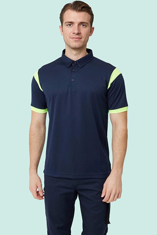 Drytouch Polo Neck T-Shirt Workwear Safety Allium Breathable Lightweight Comfortable for Casual