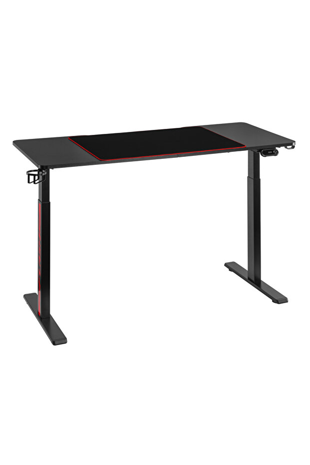 Skill Tech RGB Sit-Stand Gaming Desk Black w/ Control Panel, Adjustable Height – SH GMD06-2