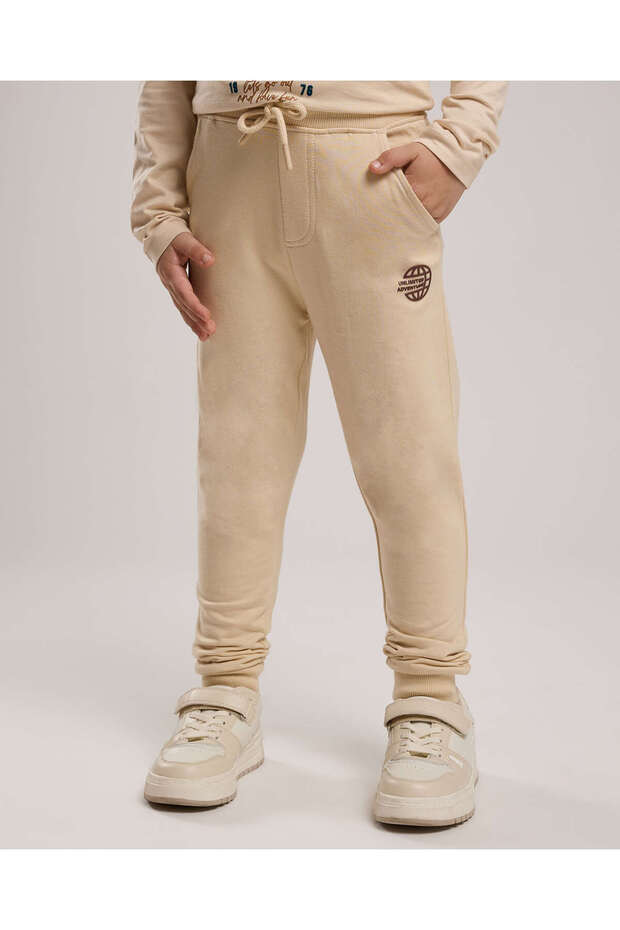 Solid Joggers with Drawstring Waist - 2
