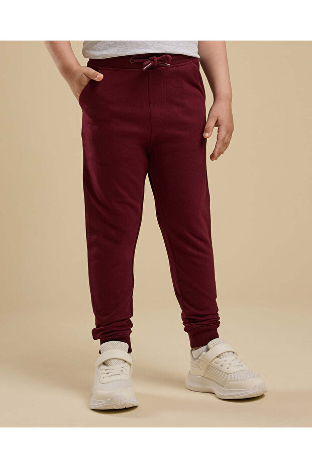 Solid Joggers with Drawstring Waist - 2