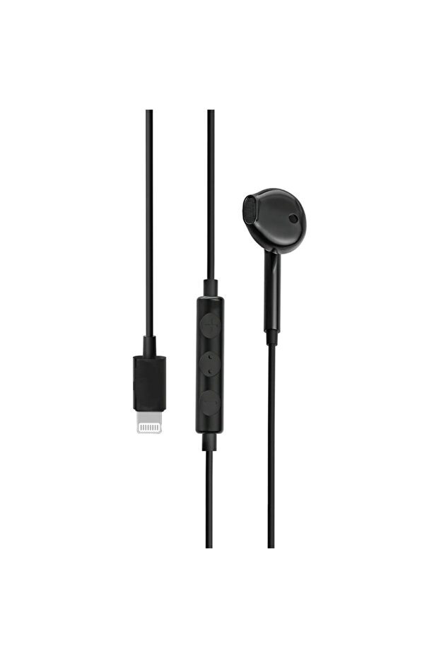 single-ended headphone for iPhone black