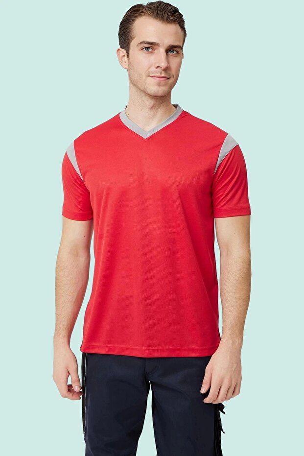 Men's V Neck Breathable Tshirt Allium Tee Can Be Flexible Stylish Business Casual for