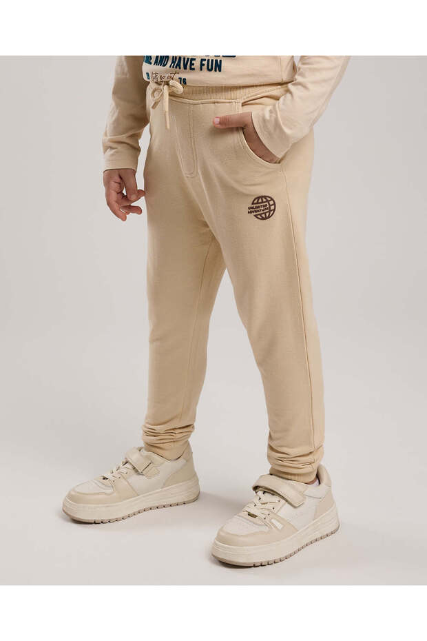 Solid Joggers with Drawstring Waist - 3