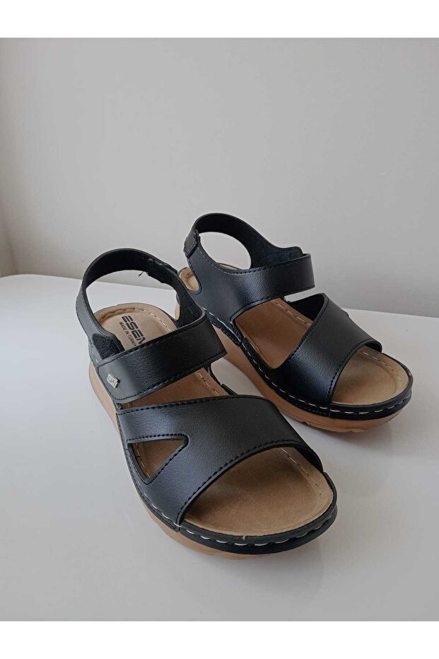 çapraz siyah sandalet - 3