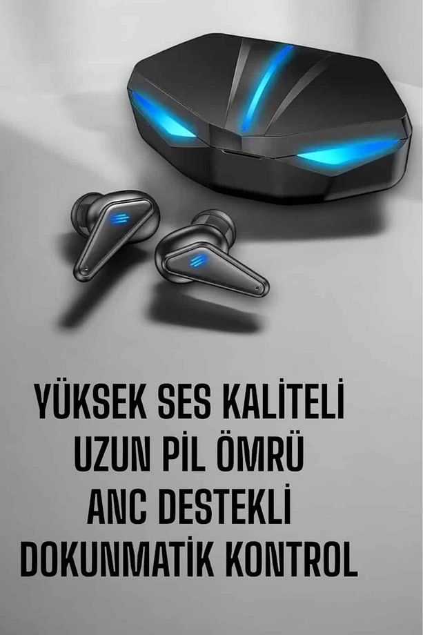 Bluetooth Oyuncu Kulaklığı Led Işıklı Kablosuz ANC Özelliği - 2