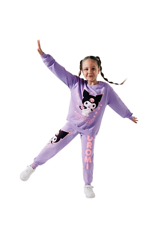 Kuromi Printed Girl Tracksuit Suit 3/10 Years