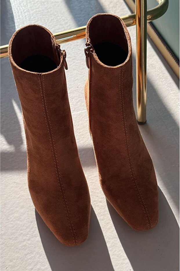 Larsew Süet Taba Yüksek Topuklu Bot - 3