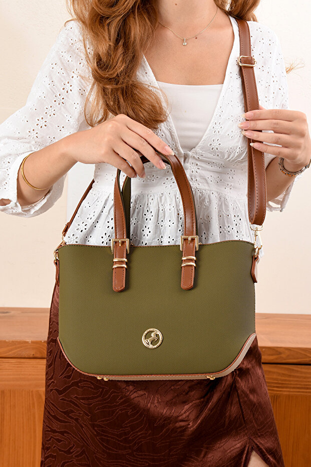 Women's 3 Compartment Long Cross Strap Shoulder & Hand Bag (32X24 cm)