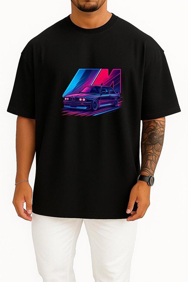 تي شيرت للجنسين بتصميم صدر كبير الحجم M Power E30