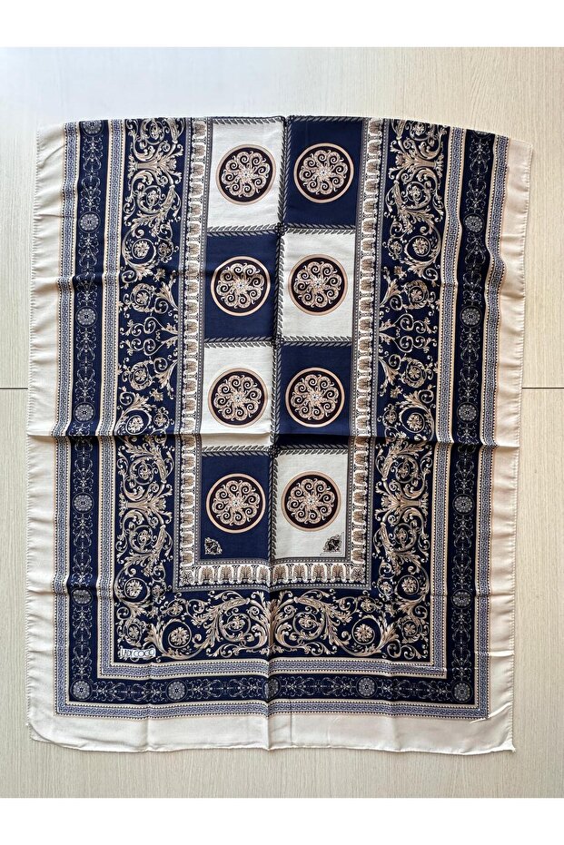 شال منقوش على شكل دائرة من القطن الناعم - 3