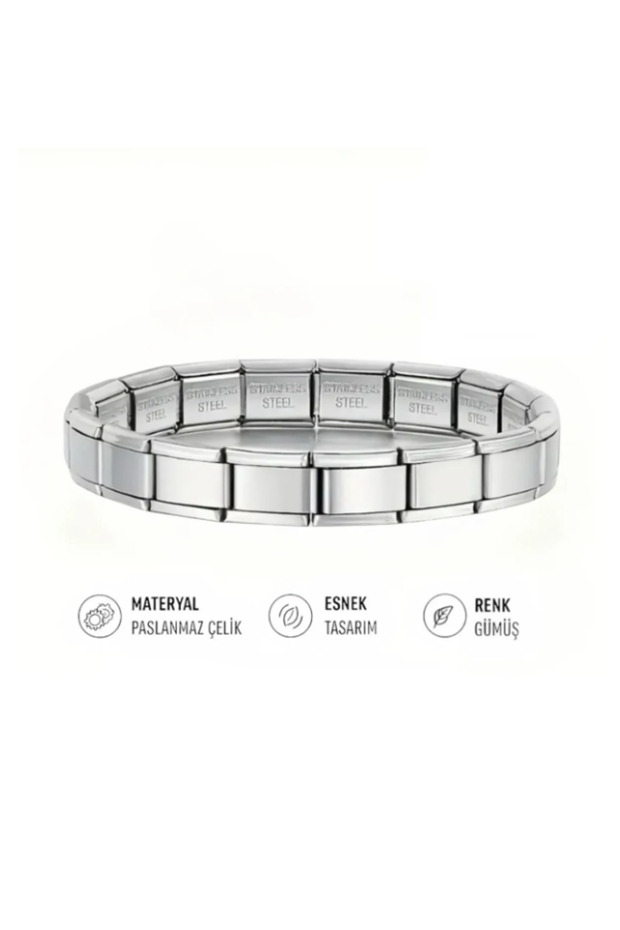 Italian Charm Stainless Steel Bracelet