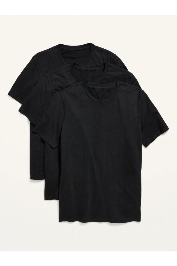 3-Pack3Xblack Relaxed Fit Cotton Oversize Unisex Short Sleeve T-Shirt
