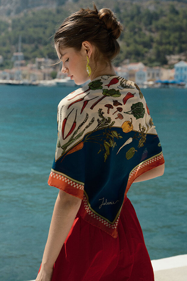 DESENLİ MODAL EŞARP VEGETABLE - 1