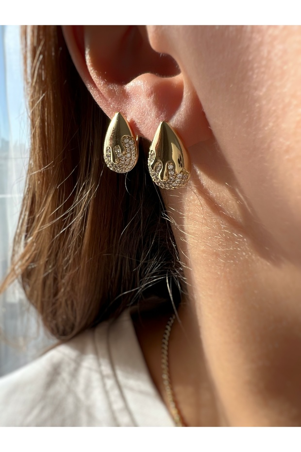 أقراط متدلية بتصميم صغير VIP - 1