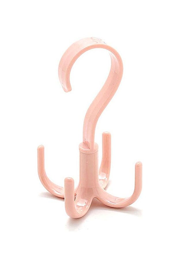 20 pcs Wall Mounted 4 Claw Rotatable Multi Purpose Clothes Hook Assorted 7x15cm - (Pack of 20)