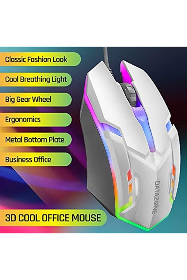 ماوس ألعاب سلكي فائق السرعة مع مفاتيح سريعة الاستجابة وقاعدة شحن مع إضاءة RGB متعددة - 8