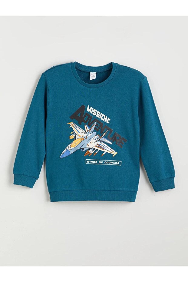 LCW Bisiklet Yaka Erkek Çocuk Sweatshirt 2'li (W5) - 4