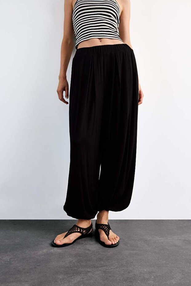 Baggy Fit Normal Bel Jogger Paça Bilek Boy Modal Pantolon G0671AX25SM - 4