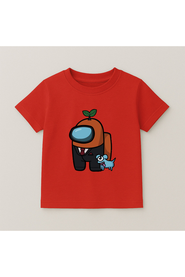 Among Us Crew Neck 100% Cotton Printed Short Sleeve Children's and Teenage T-Shirt