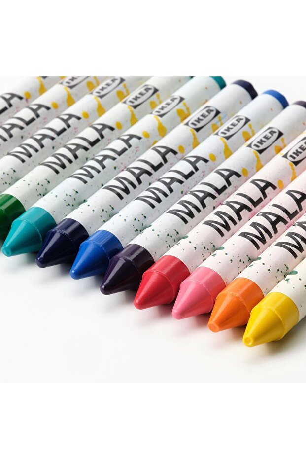 MÅLA Mum boya - çeşitli renkler - 12 adet - 2