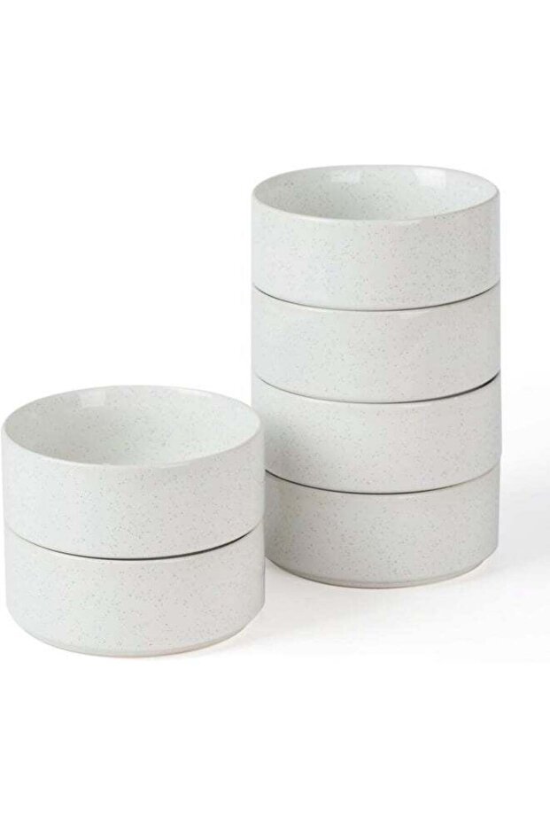 Nebula 6 Piece Stoneware Bowls Set in 5.5 inches, Serving Bowl for Cereal, Soup, Rice, Pasta, Scrat
