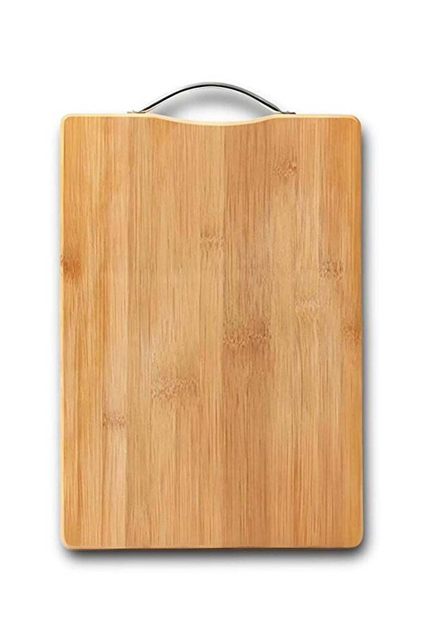 Feelings Bamboo Wooden Chopping Board, 34 x 24 x 1.8cm – Knife-Friendly Wear-Resistant Cutting Board for Meat, Vegetables, Bread & Cheese, Durable Hygienic Kitchen Prep & Serving Board, Natural Beige