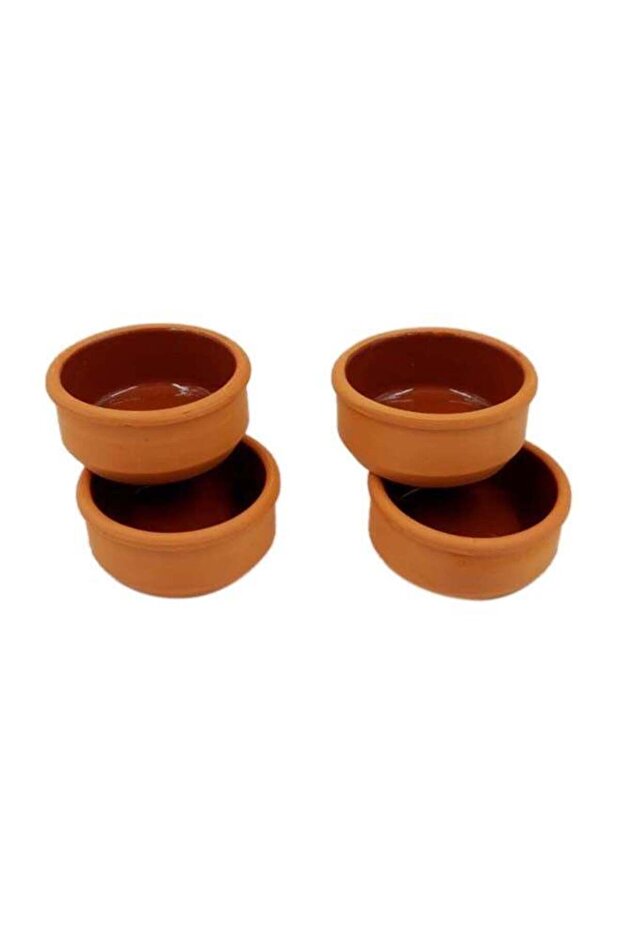 4-Piece Bowl Set Brown 8cm