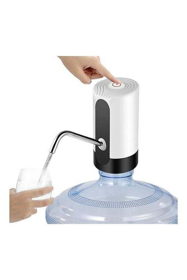 Jipush Barreled Water Pump Dispenser Automatic Feed Compressor White 7.4x13.2cm