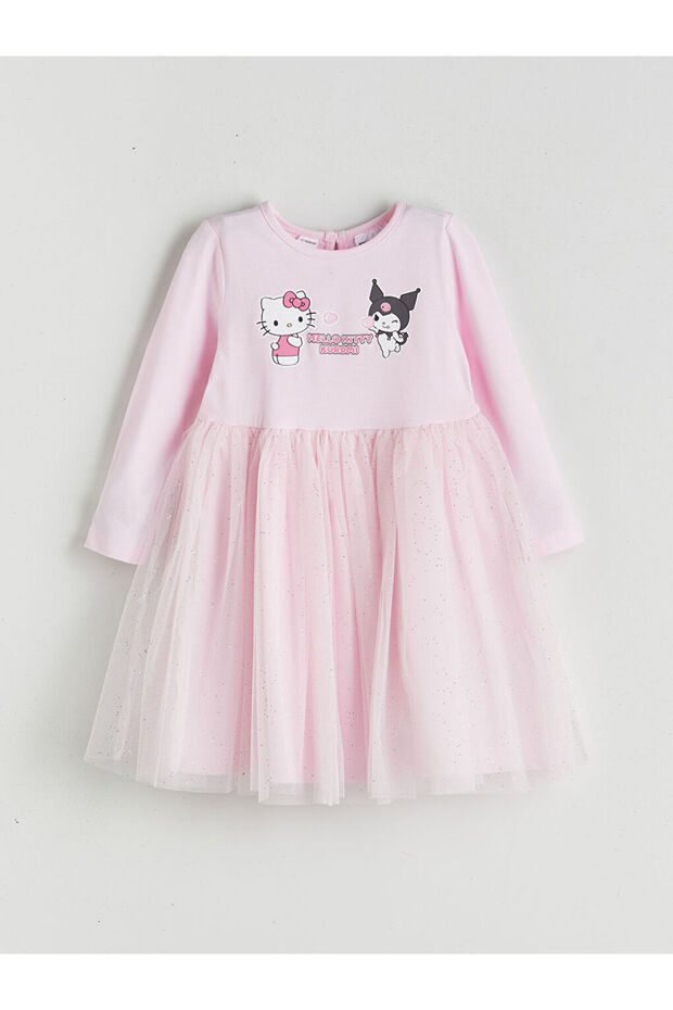 Shining Store'dan Işıltılı Seçimler | Hello Kitty Baskılı Kız Çocuk Elbise - 3