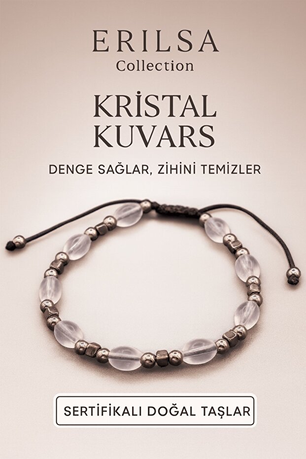Certified Raw Crystal Quartz Stone Bracelet – Cleans the Mind, Energy Balancer
