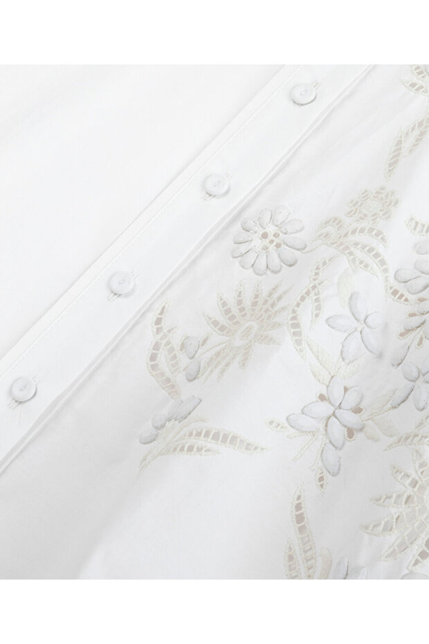 Nakışlı oversize gömlek - 4