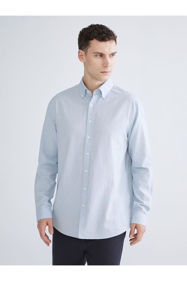 Esvab • Modern & Distinctive Slim Fit Long Sleeve Oxford Men's Shirt